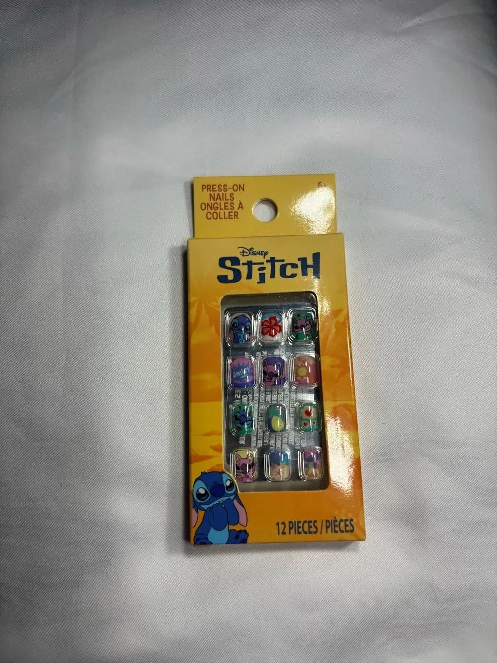 3 New Disney Stitch Bundle Scented Bath Bomb + Press-On Nails & Figure Set Blue